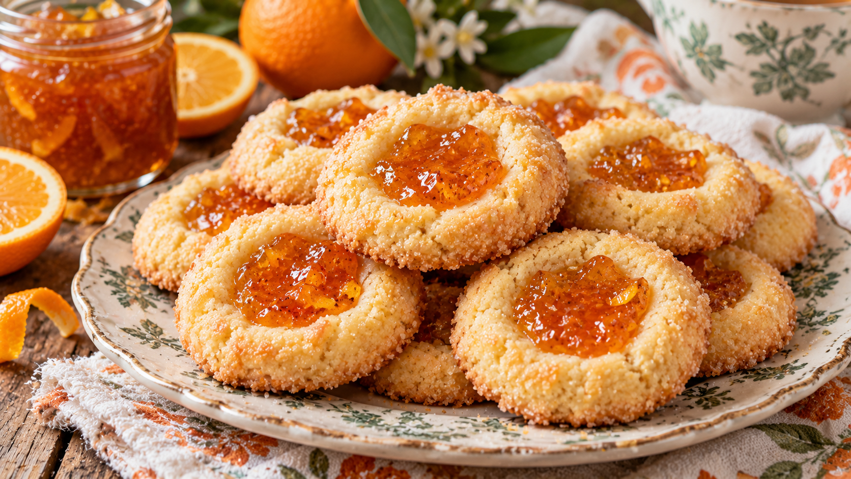 Orange Marmalade Thumbprint Cookies: Easy Citrus Cookies