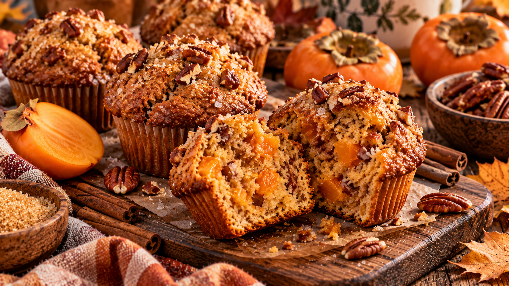 Persimmon Spice Muffins: Easy Fresh Persimmon Recipe