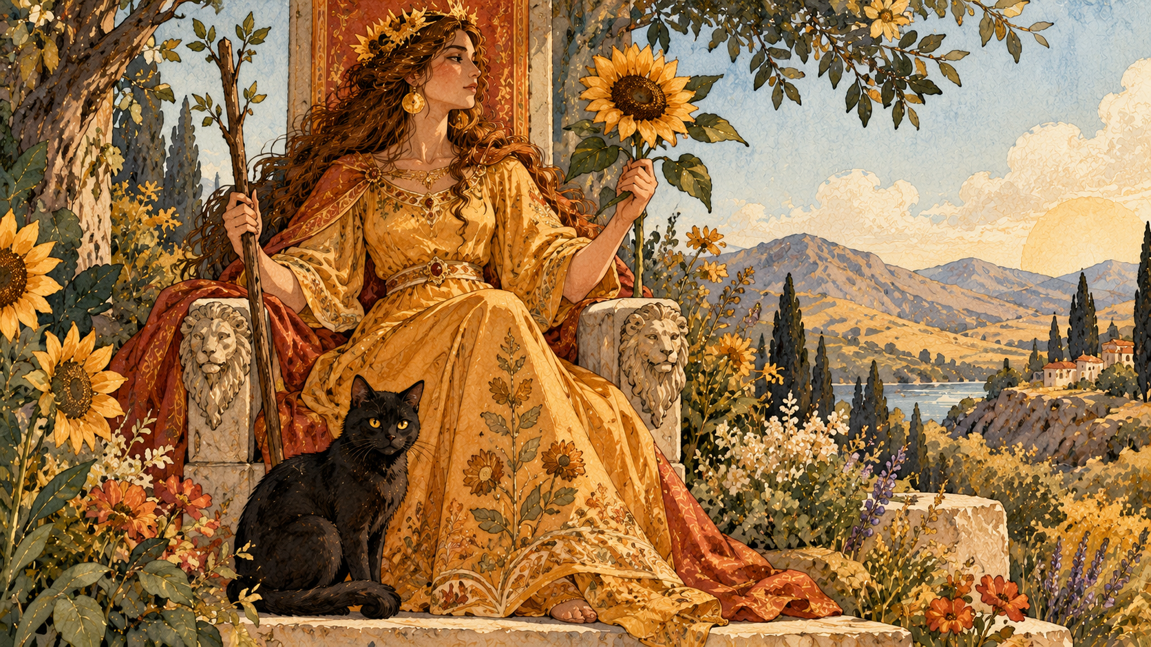 Why Is There a Black Cat on the Queen of Wands Tarot Card?
